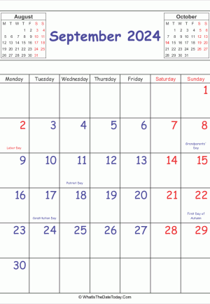 printable 2024 calendar september