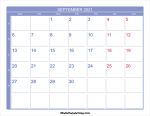 2021 september calendar with week numbers