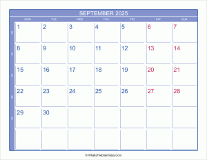 2025 september calendar with week numbers
