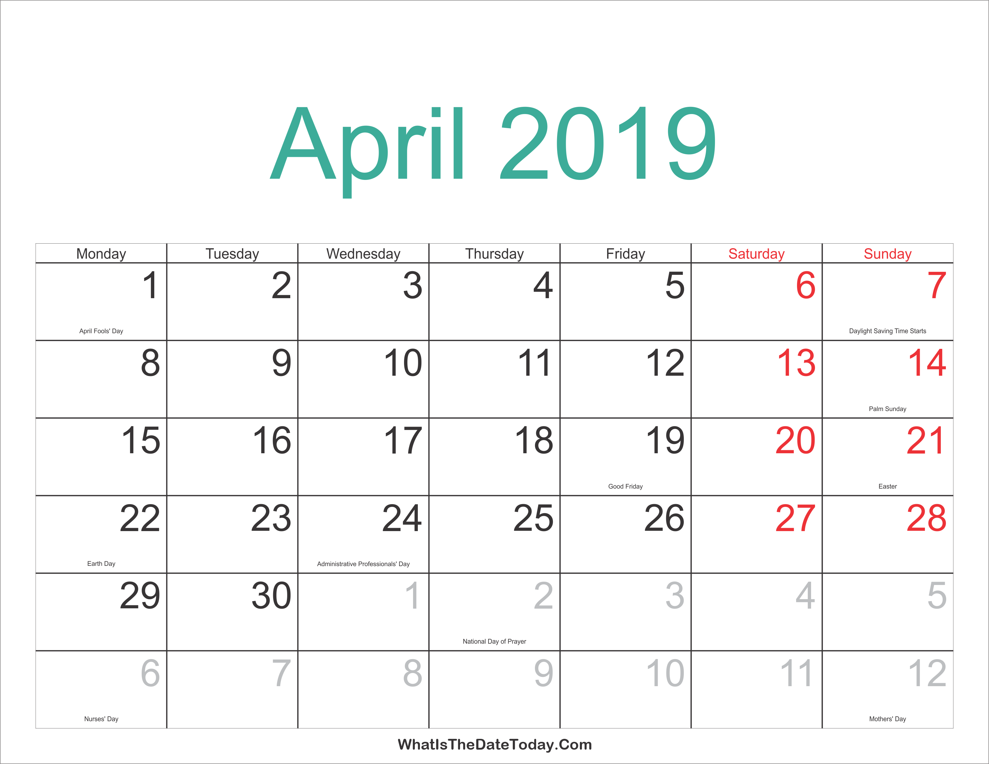 april-2019-calendar-printable-with-holidays-whatisthedatetoday-com