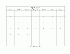 april 2024 editable calendar