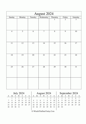august 2024 editable calendar (vertical layout)