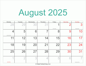 august 2025 calendar printable with holidays
