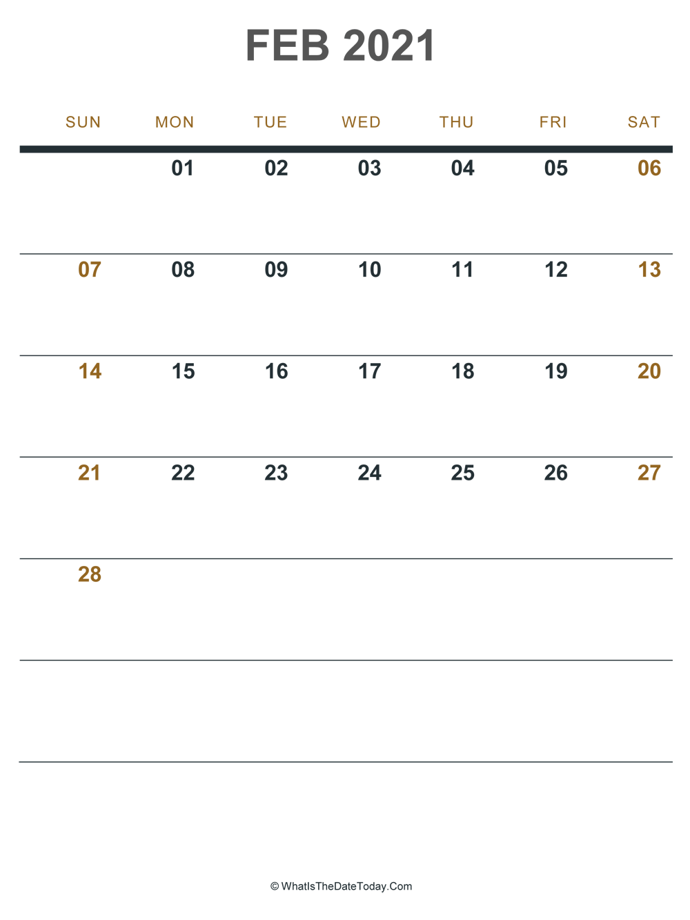 february 2021 printable calendar (portrait layout)
