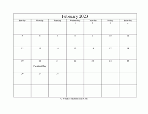 february 2023 editable calendar