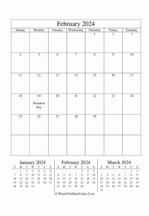 february 2024 editable calendar (vertical layout)
