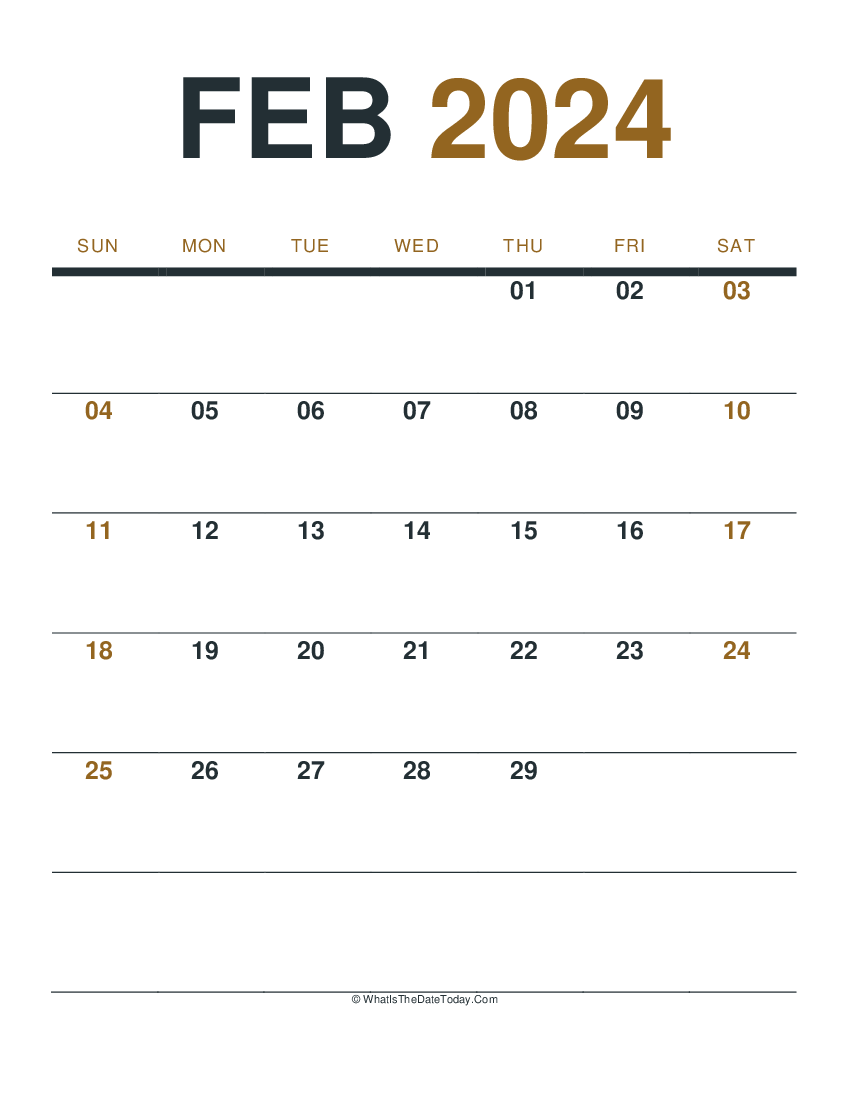february 2024 printable calendar (portrait layout)