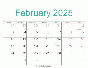 february 2025 calendar printable with holidays