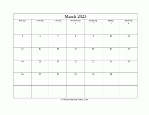 march 2023 editable calendar
