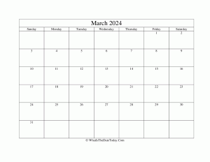 march 2024 editable calendar