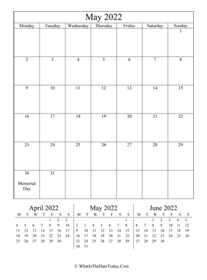 may 2022 editable calendar (vertical layout)