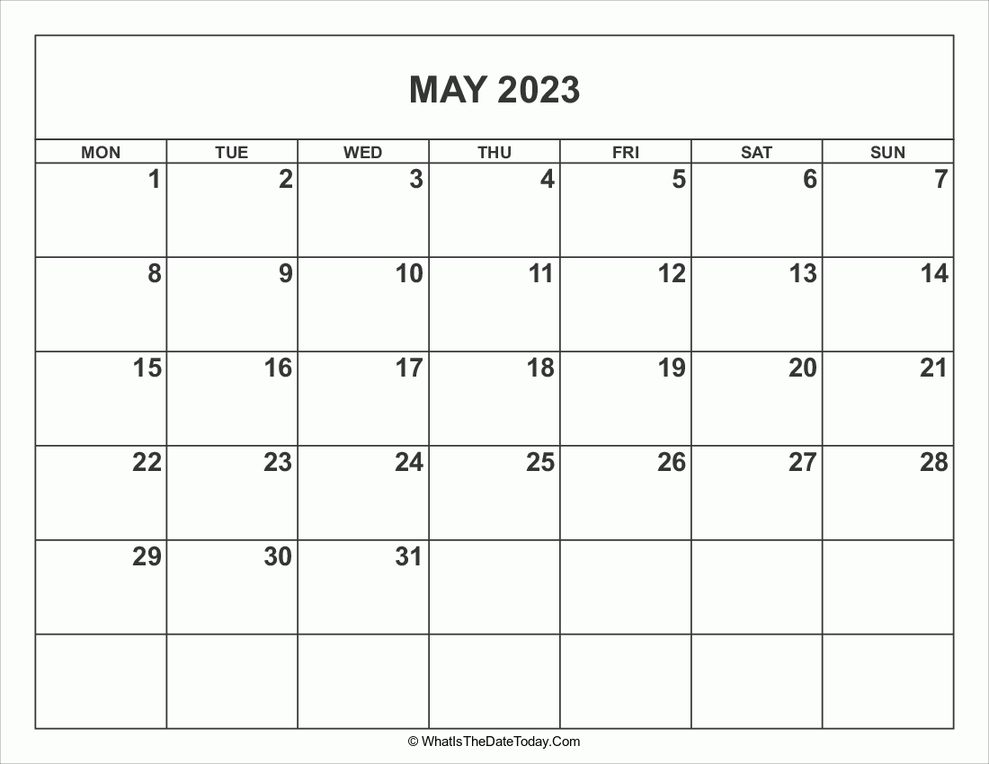 may 2023 Calendar