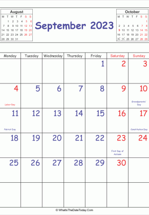 printable 2023 calendar september (vertical)