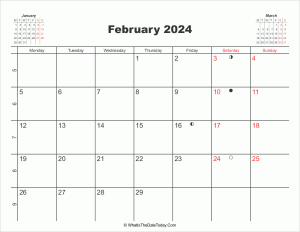 printable calendar february 2024