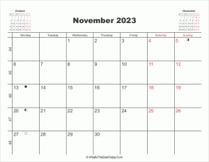 printable calendar november 2023
