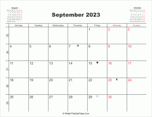 printable calendar september 2023