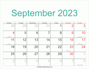 september 2023 calendar printable with holidays